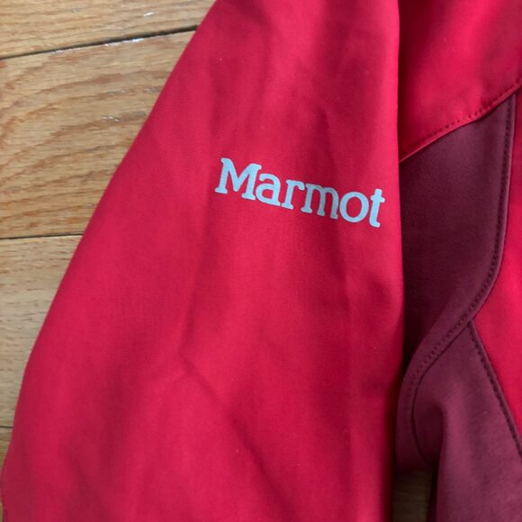 Marmot Windstopper‎ GoreTex Jacket Mens L Softshell Rain Coat Logo Outdoor Red - Picture 9 of 16
